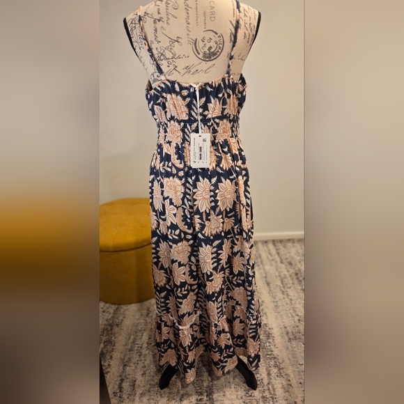 GRACE KARIN Floral Maxi Dress in Grey And Orange Size L. - Picture 8 of 16